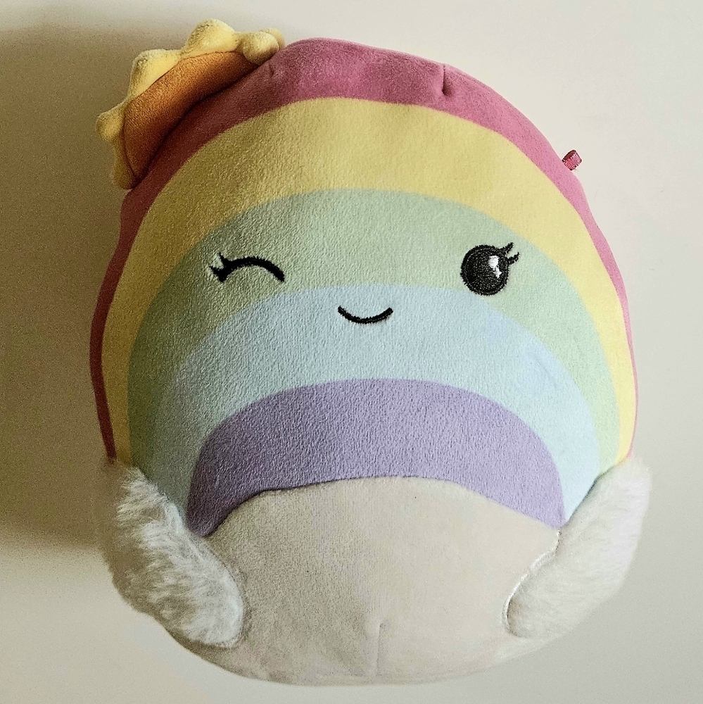 Squishmallows Official  Kellytoy Plush 8" Squishy Plush Toy (Sunshine Rainbow)